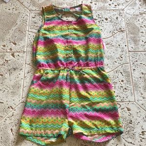 Girls multi colored romper